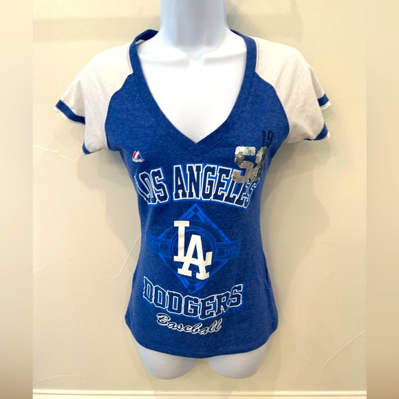 Majestic Tops - Majestic LA Dodgers Sequin Tee - Small